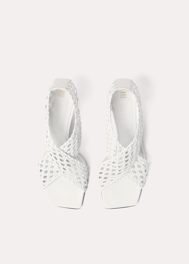 The Leather Crochet Sandal white - 3