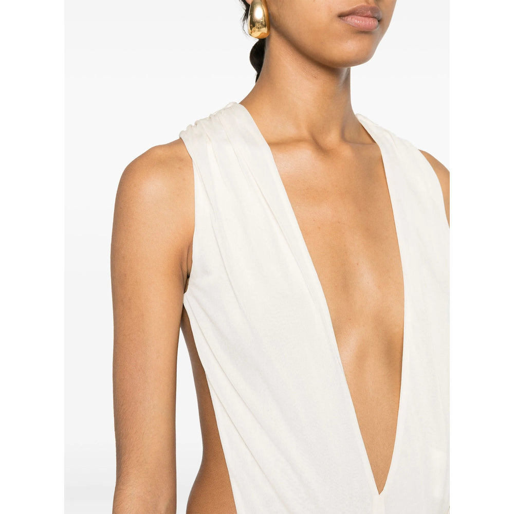 Saint Laurent Neutrals Tops - Vests & Tank Tops Women - 4