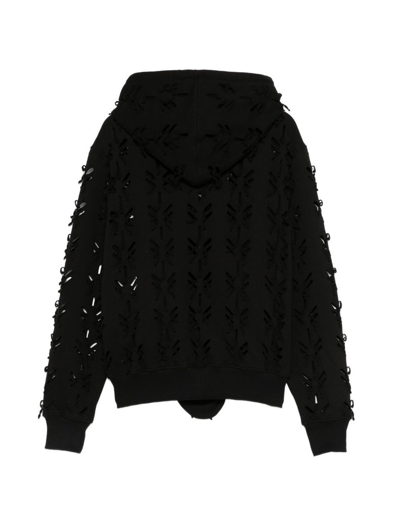 JUNTAE KIM laser-slashed hoodie outlook