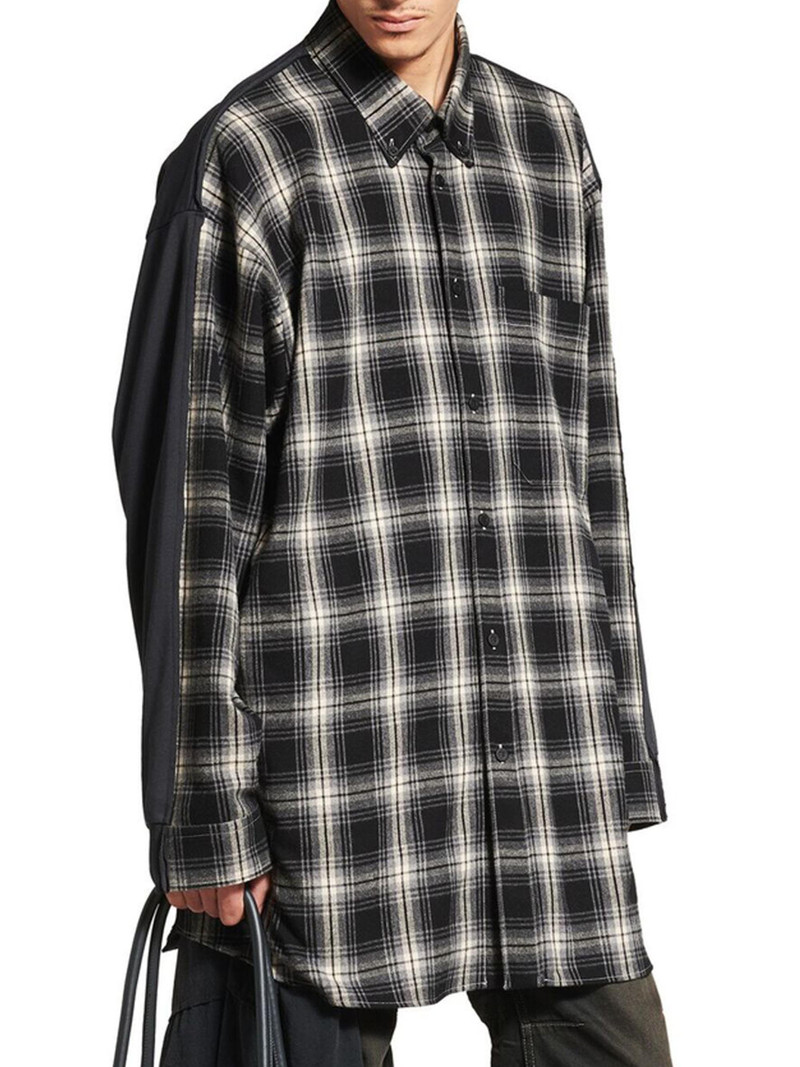 Men's Hybrid Overshirt - Black Grey 4