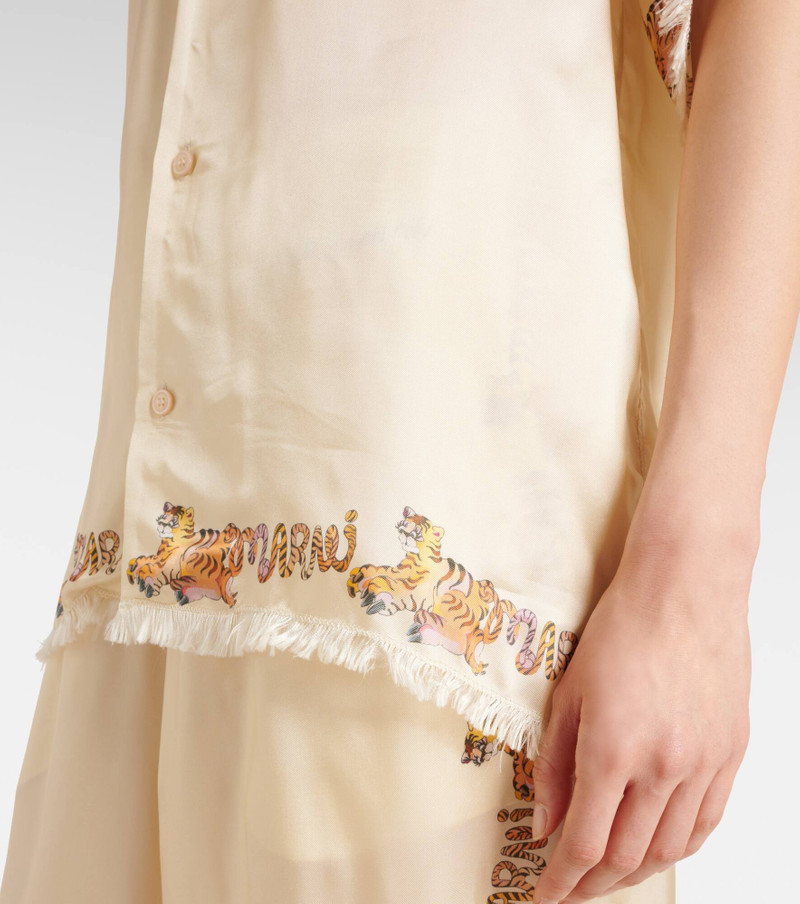Printed satin shirt 5
