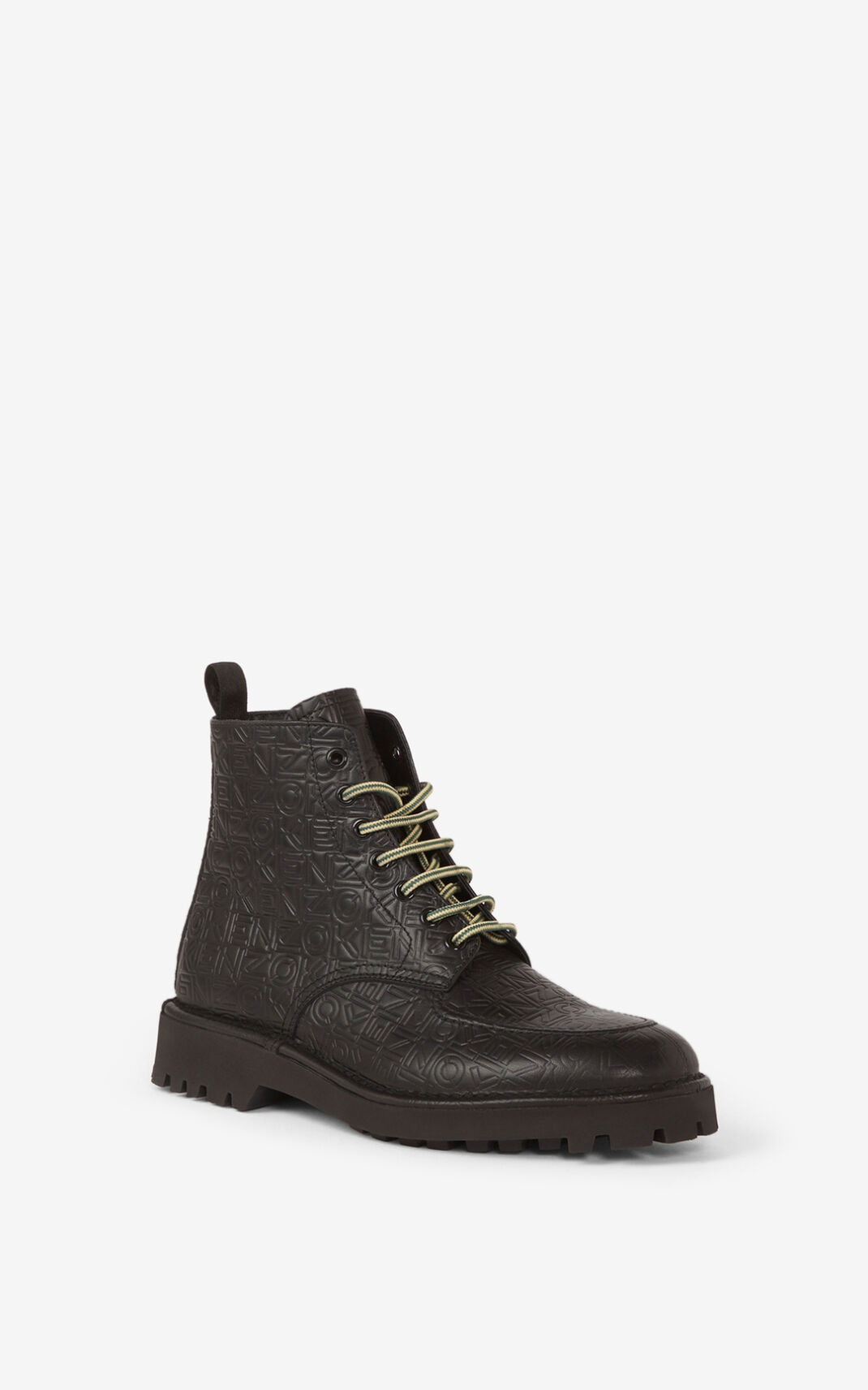 K-MOUNT laced leather ankle boots - 2