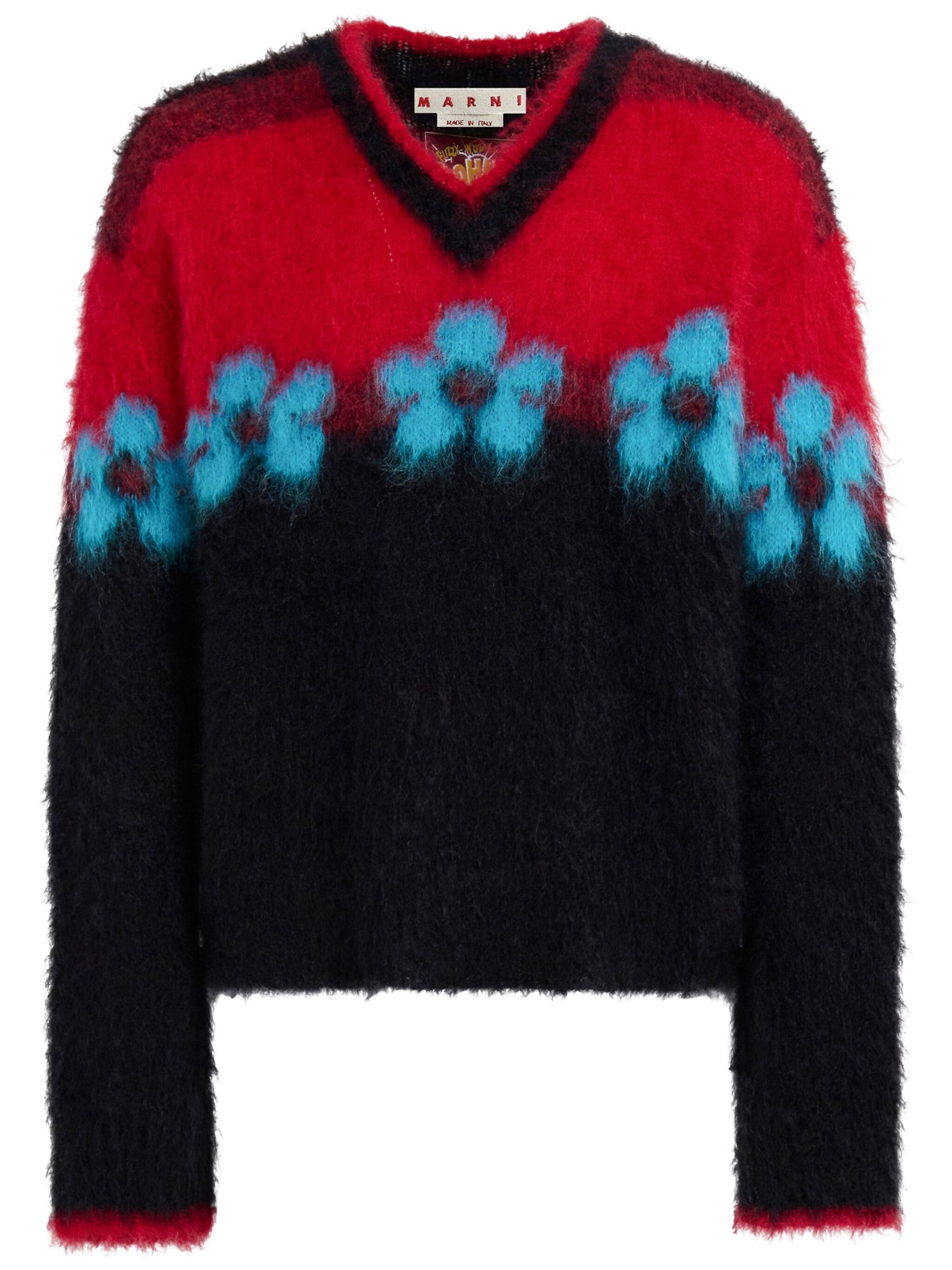 MARNI Men V-Neck Floral Pattern Sweater - 5
