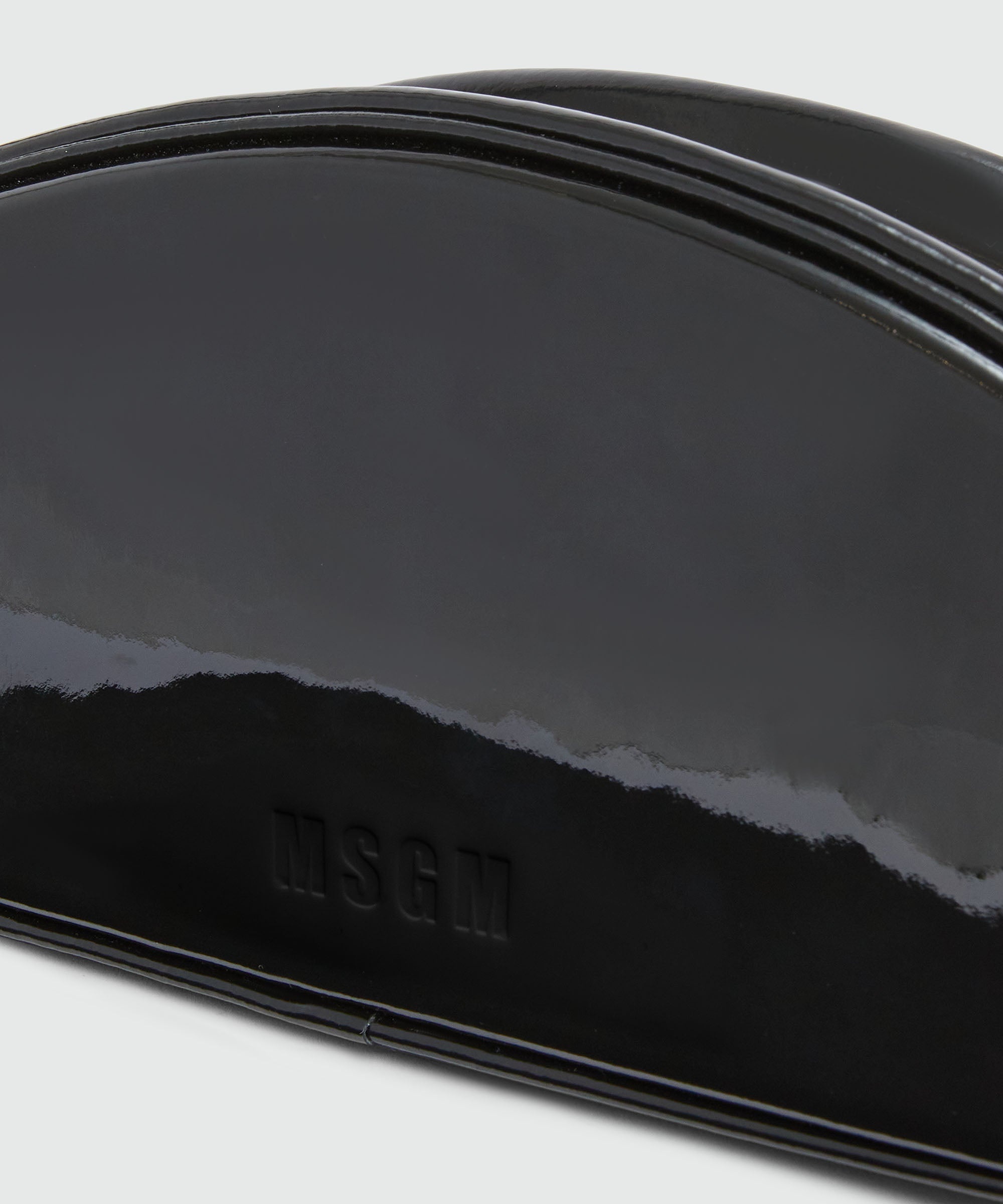 Black patent leather MSGM handbag - 4