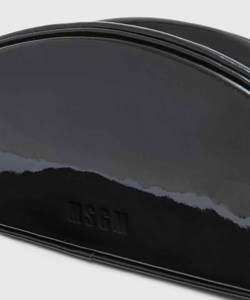 Black patent leather MSGM handbag 4