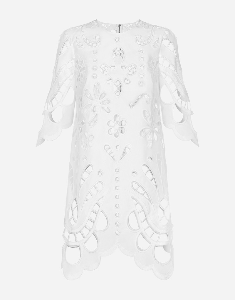 Cotton midi dress with cut-out detailing 1