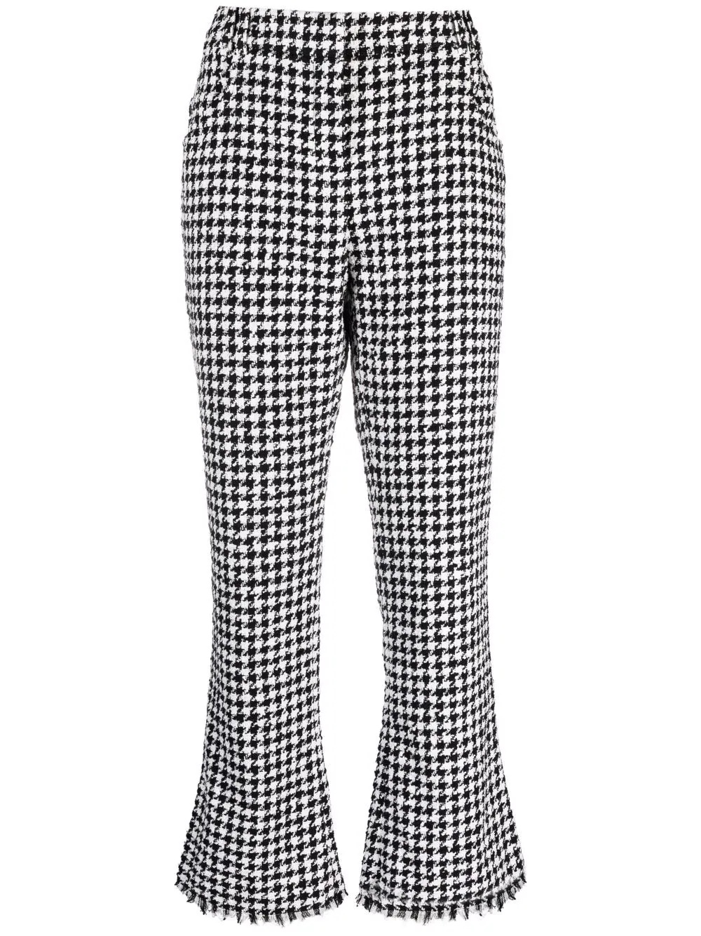 houndstooth-pattern cropped trousers - 1
