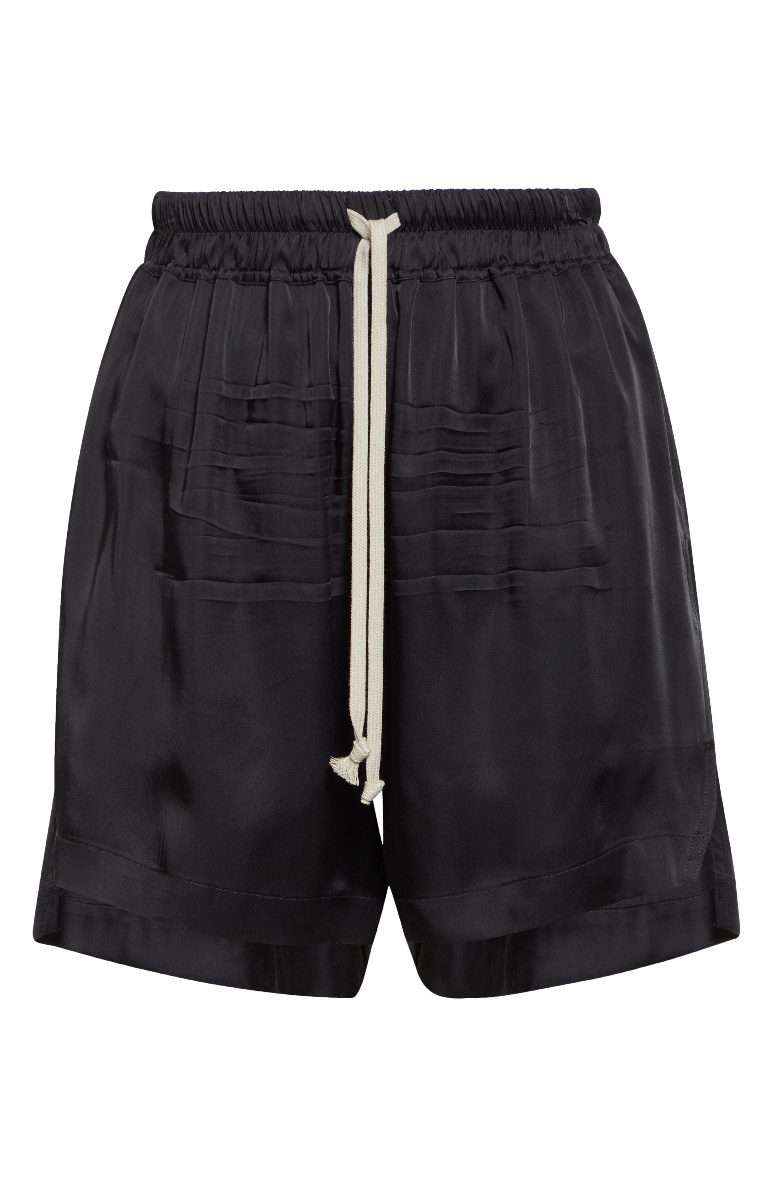 Rick Owens Silk Satin Boxer Shorts in Black at Nordstrom - 6