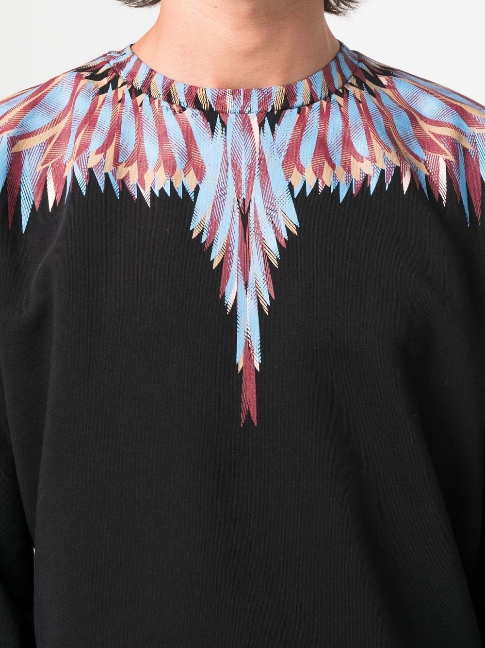 wings-print crew neck sweatshirt - 5