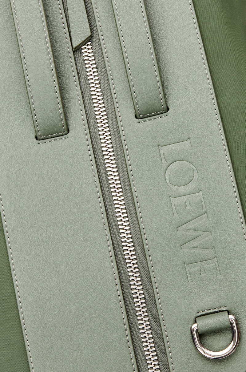 Convertible backpack in nylon and calfskin 6