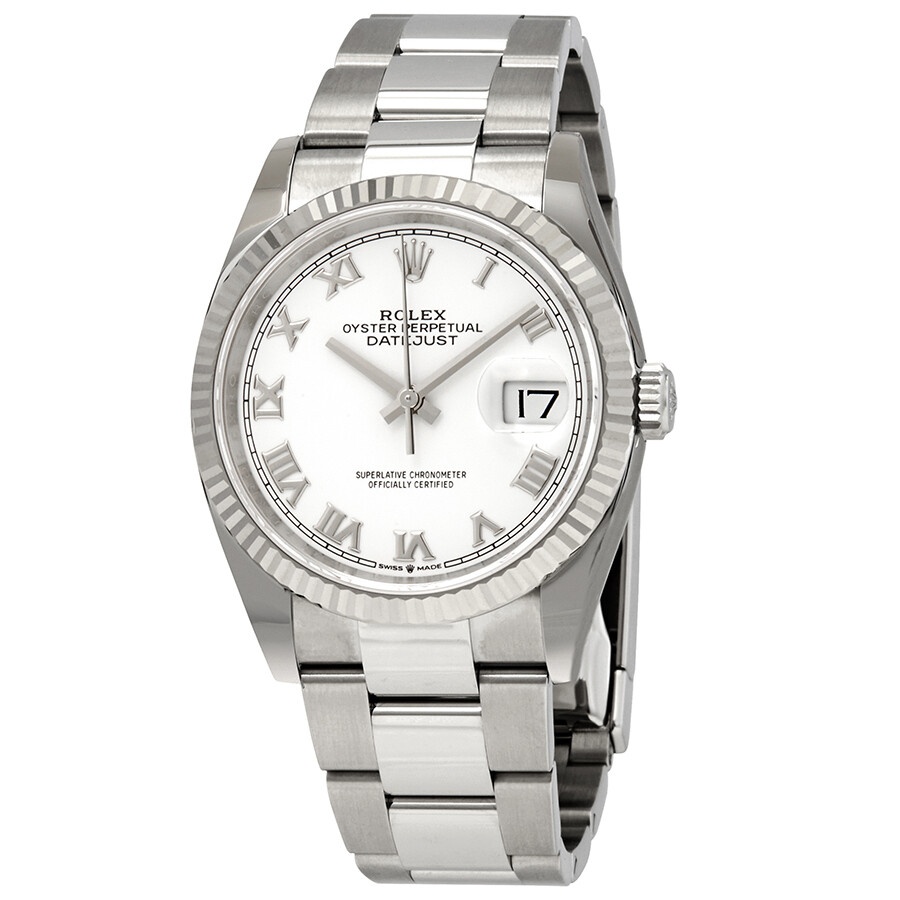 Rolex Datejust 36 Automatic White Dial Ladies Oyster Watch 126234WRO - 1