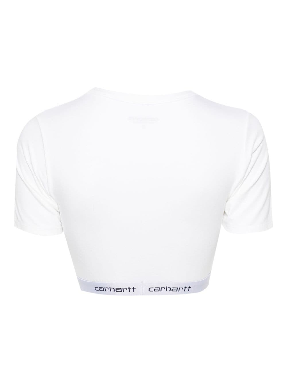 Script logo-underband cropped T-shirt - 2