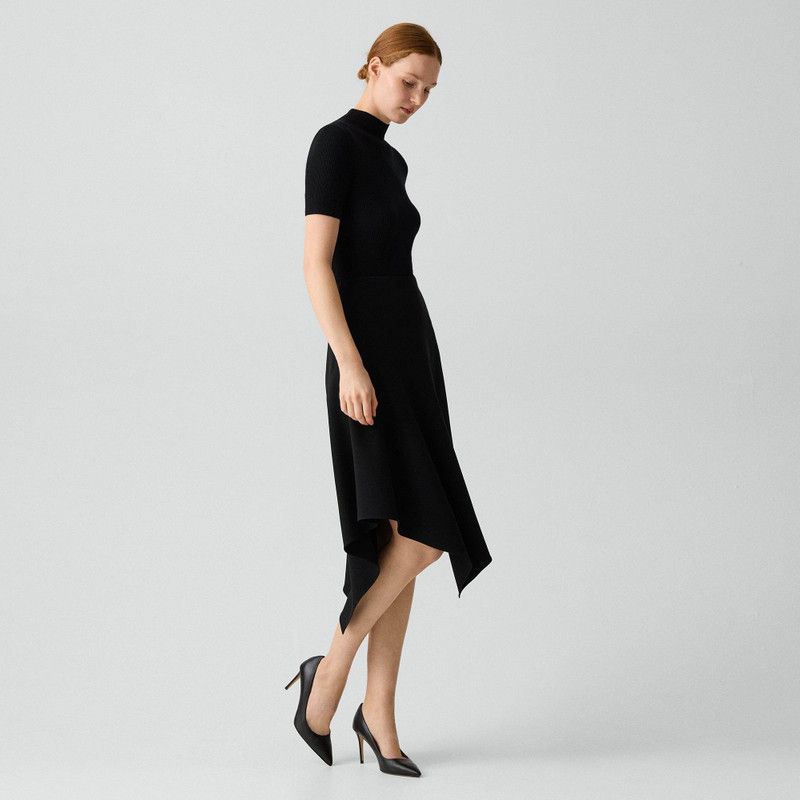 Panel Drape Skirt in Admiral Crepe 3