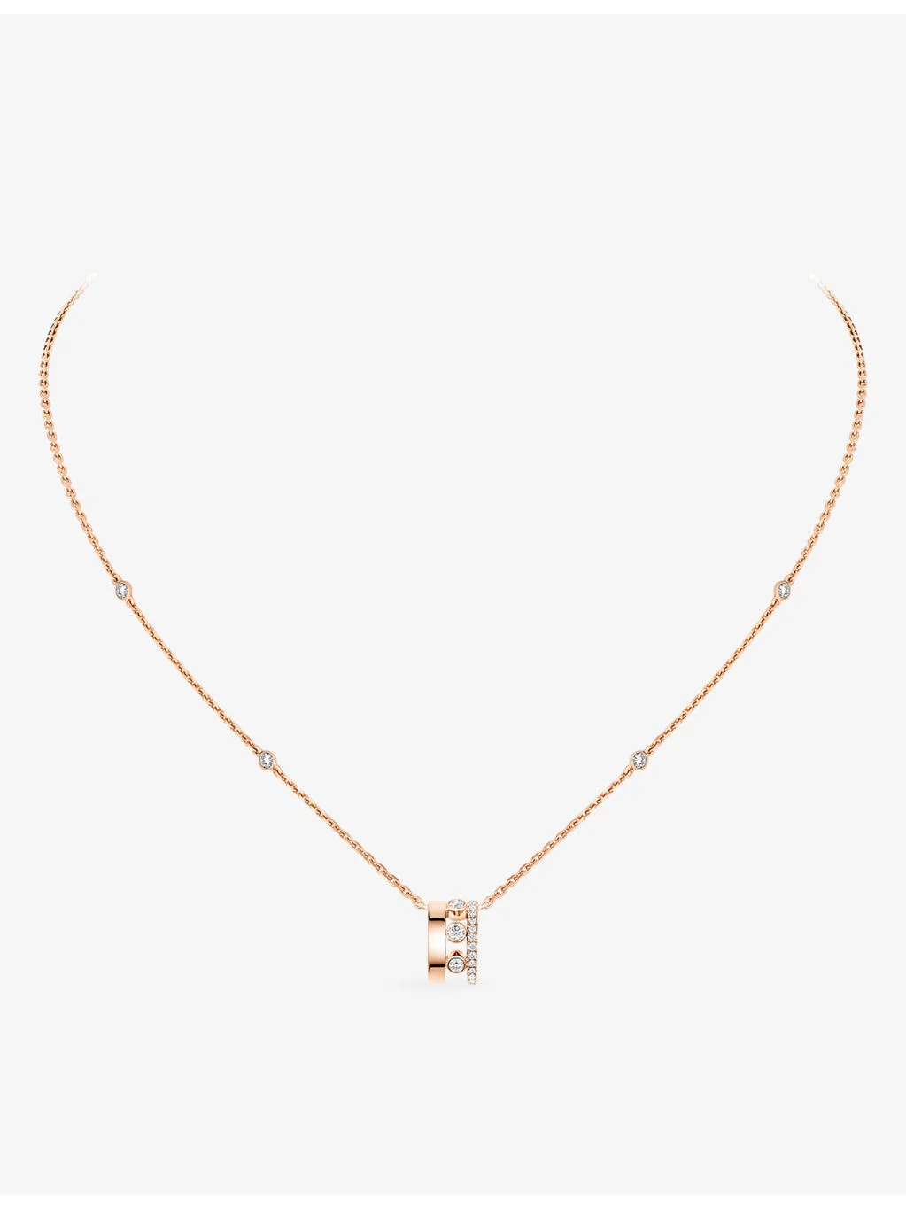 Move Romane 18ct Rose-Gold And 0.31ct Diamond Necklace - 1
