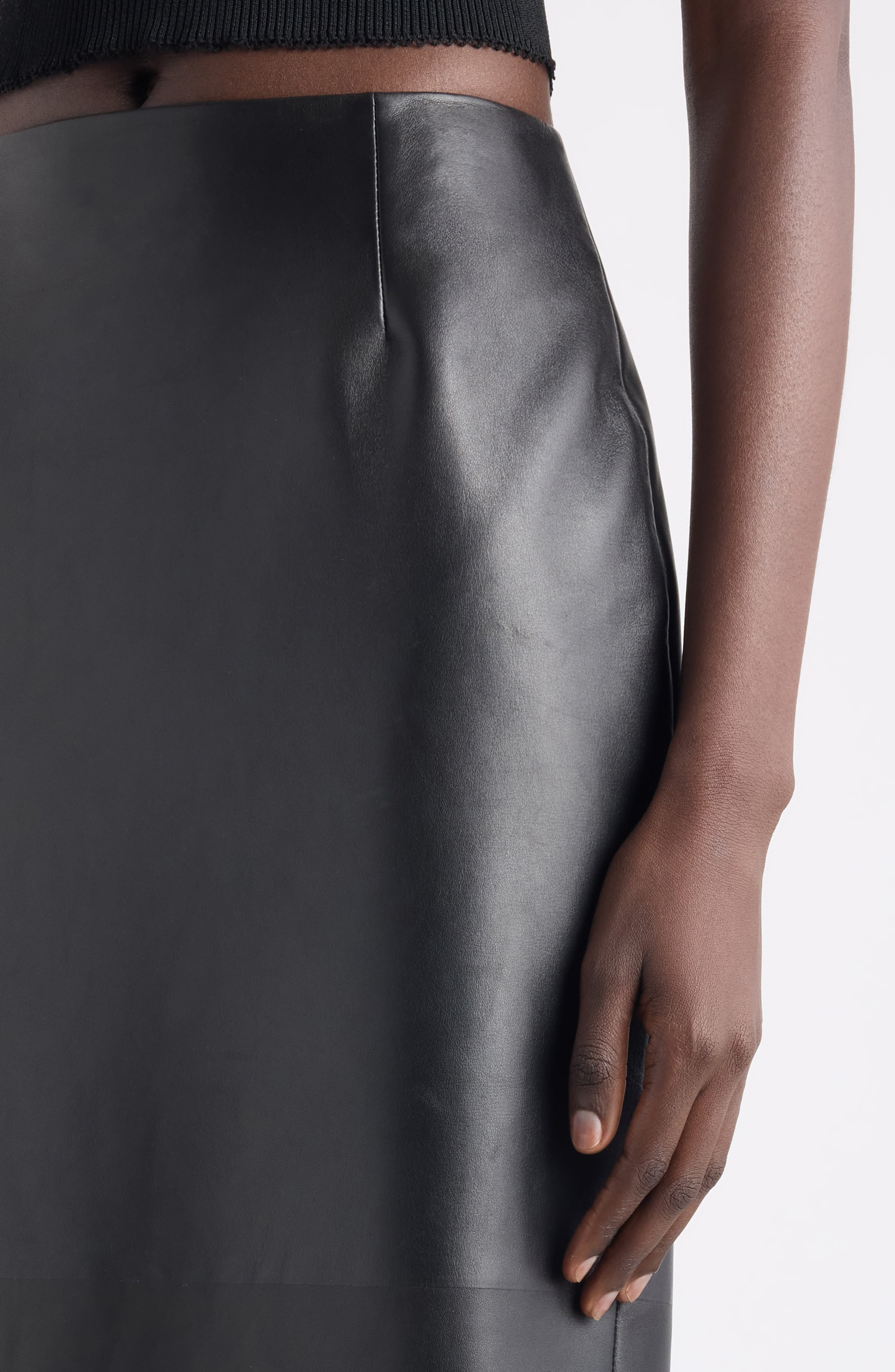 Givenchy Leather Pencil Skirt in 001-Black at Nordstrom - 5