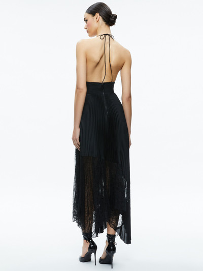 Alice + Olivia HANNAH DEEP V-NECK SCARF MAXI DRESS outlook