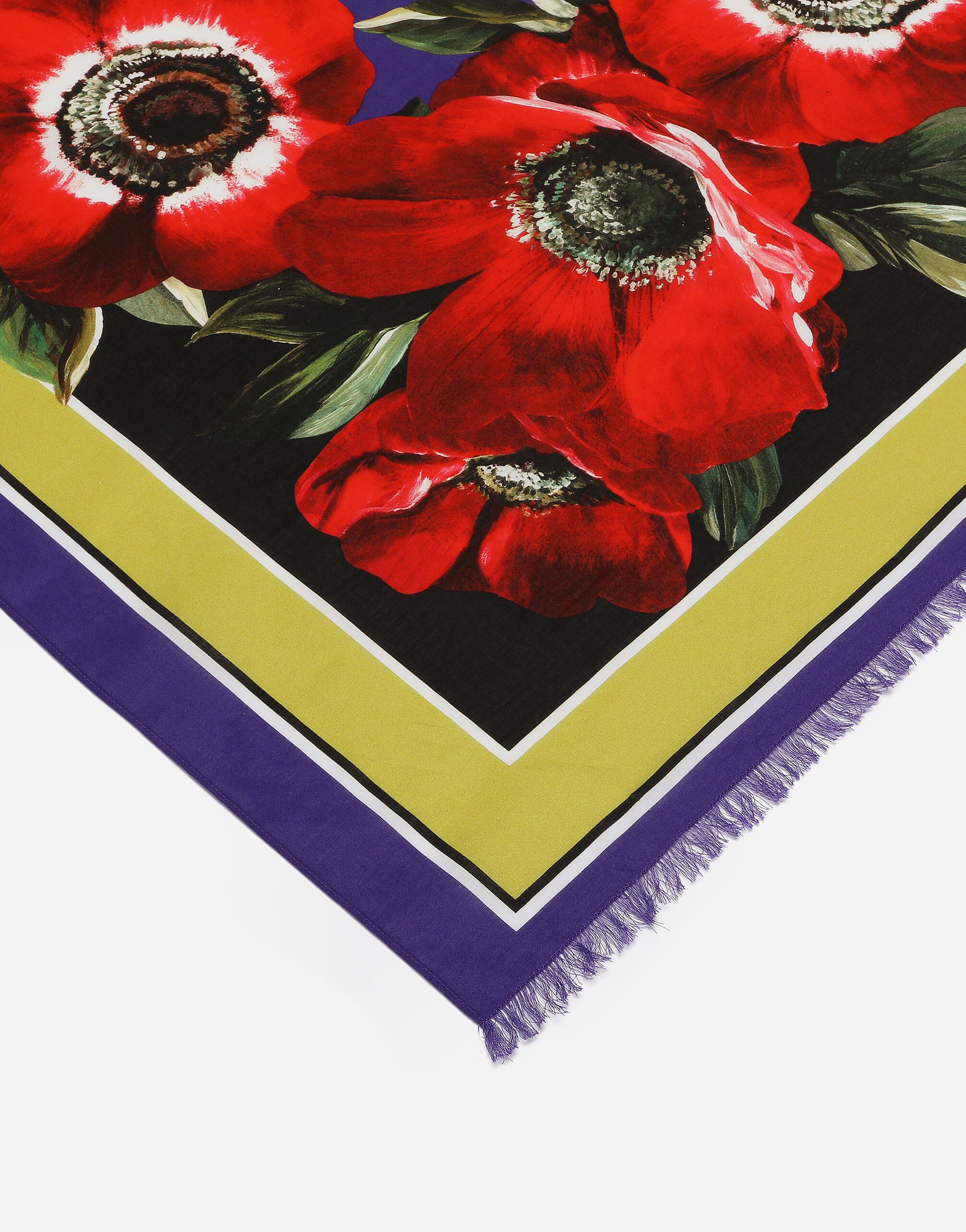 Cotton sarong with anemone print (110 x 190) - 2