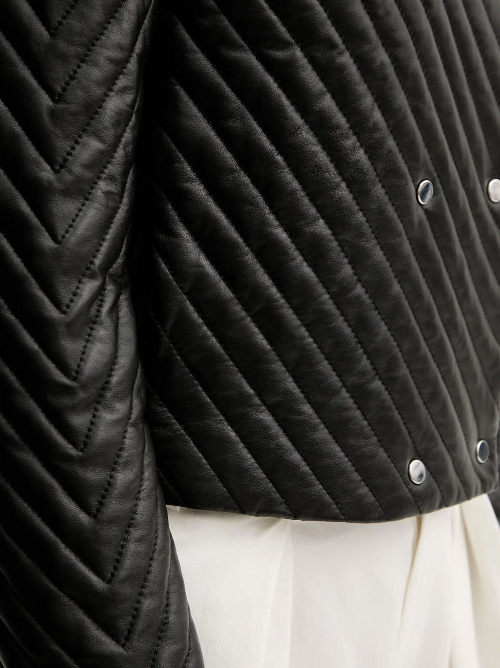 quilted-chevron cropped jacket - 5