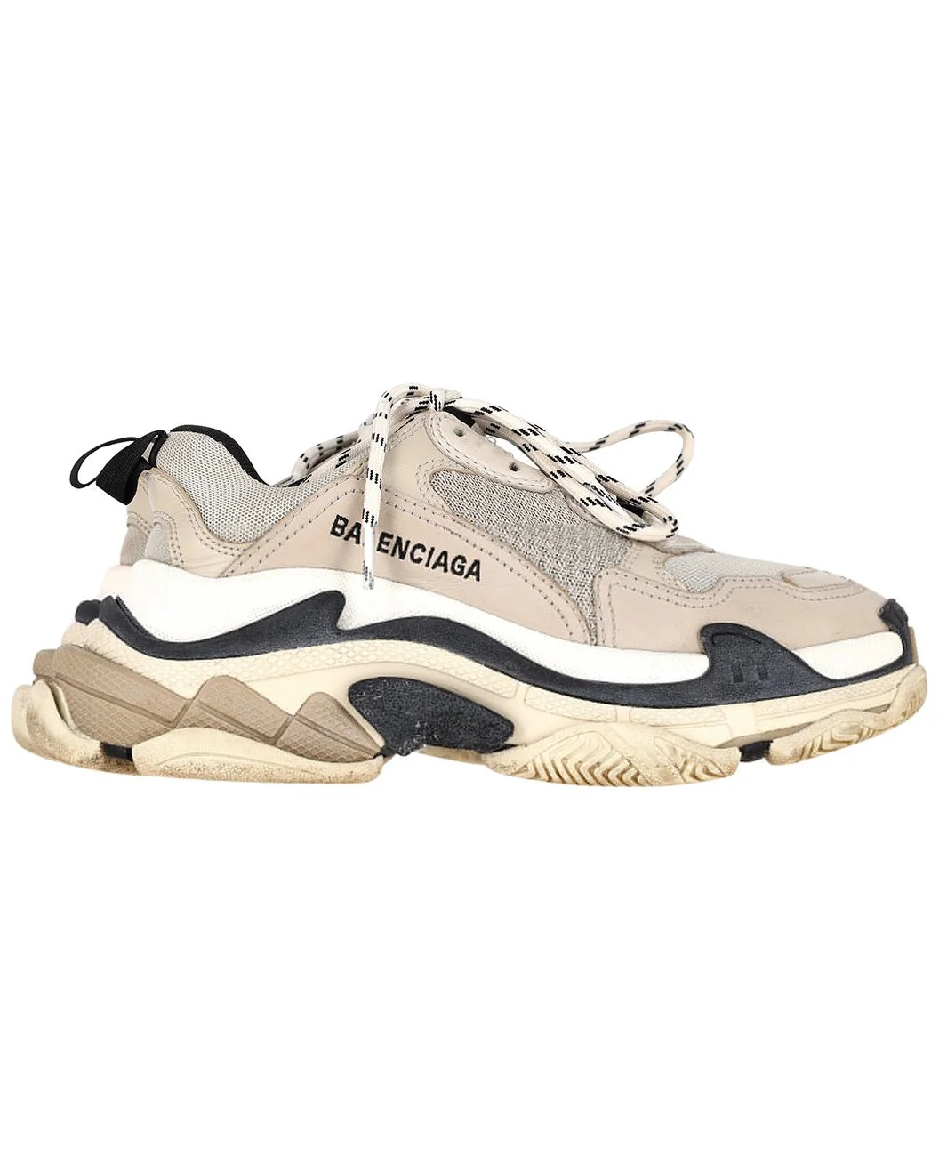 Balenciaga Women's Polyester Clear Sole Triple S Sneaker (Authentic Pre-Loved) - 1