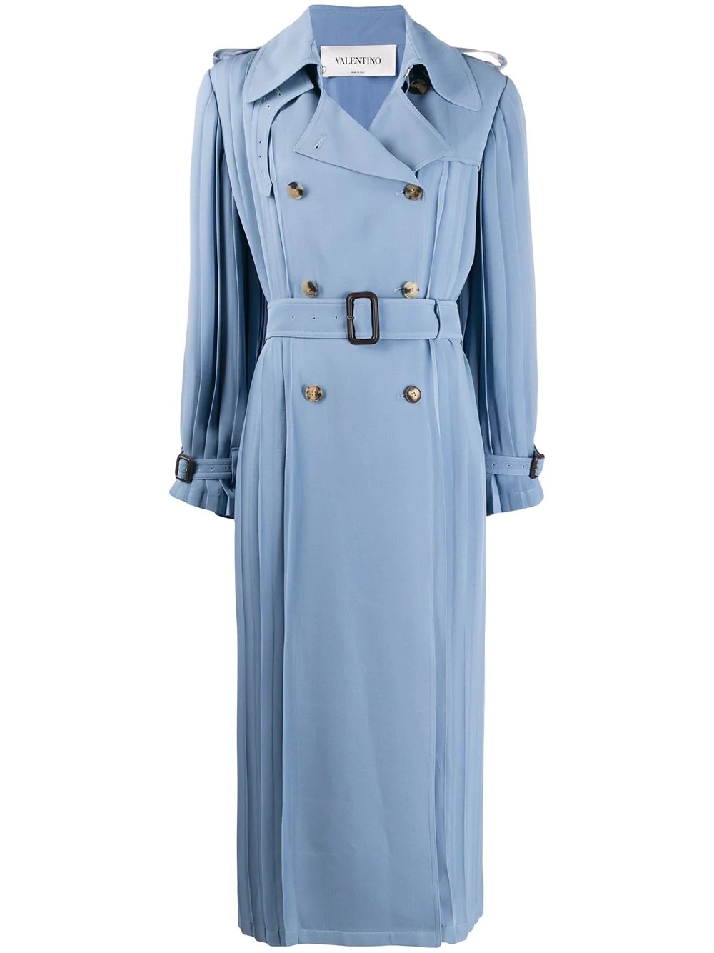 pleated trench coat - 1