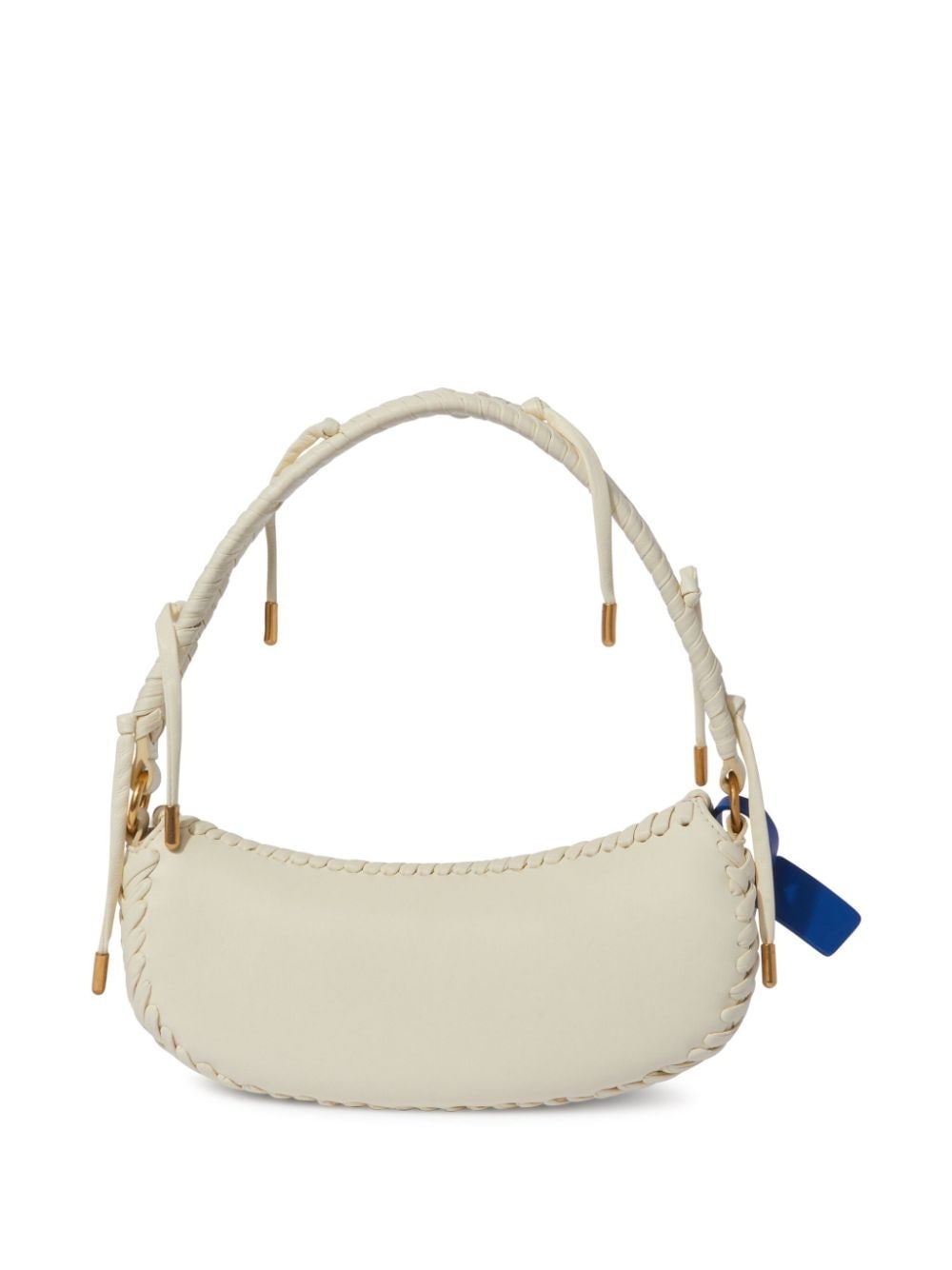 weaved leather shoulder bag - 2