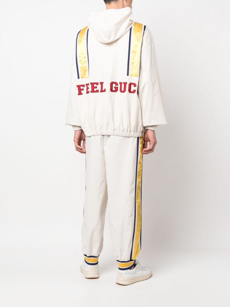 GUCCI logo-embroidered hooded jacket outlook
