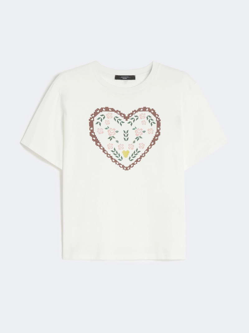TENUE Cotton T-shirt with graphic print - WHITE 1