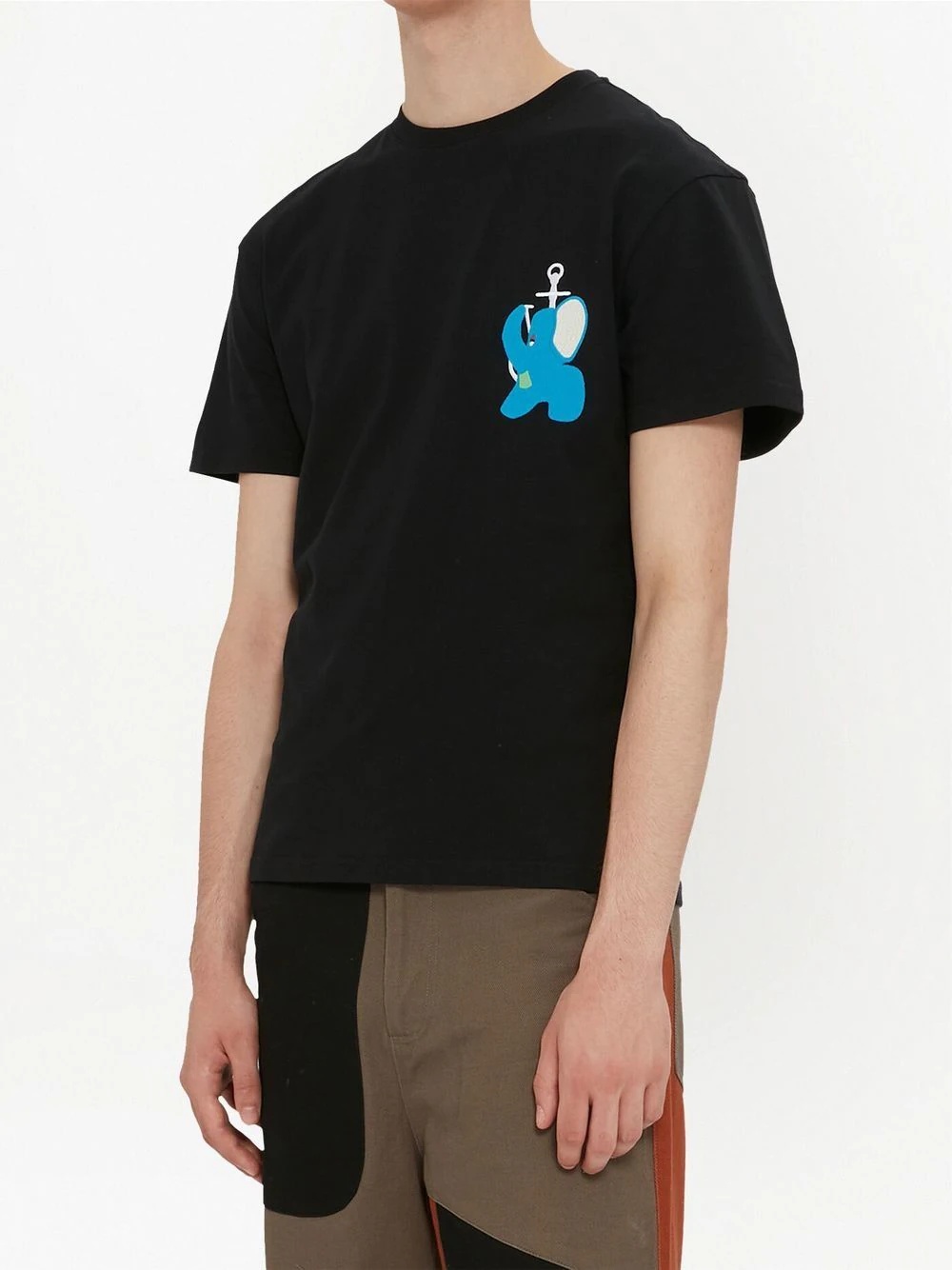 elephant-embroidered logo T-shirt - 3