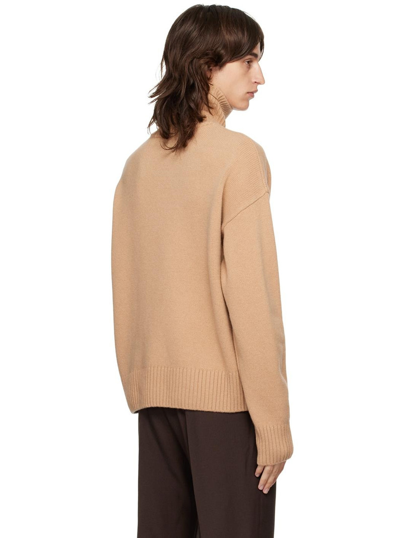 Beige Embossed Ami De Cœur Turtleneck 3