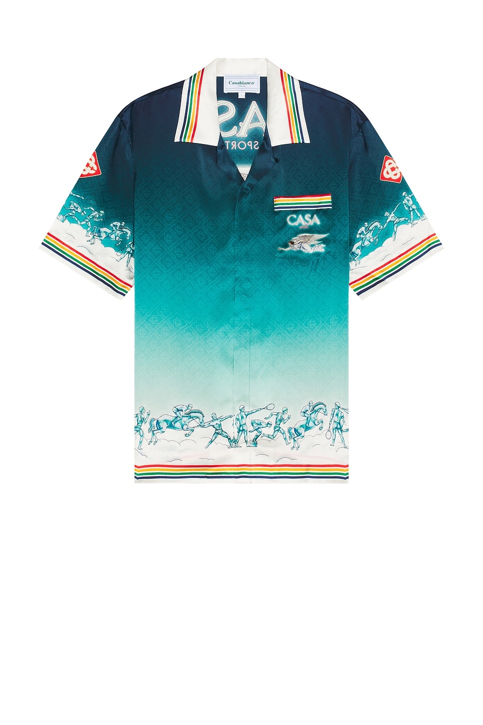 CASABLANCA Short Sleeve Cuban Collar Shirt | forward