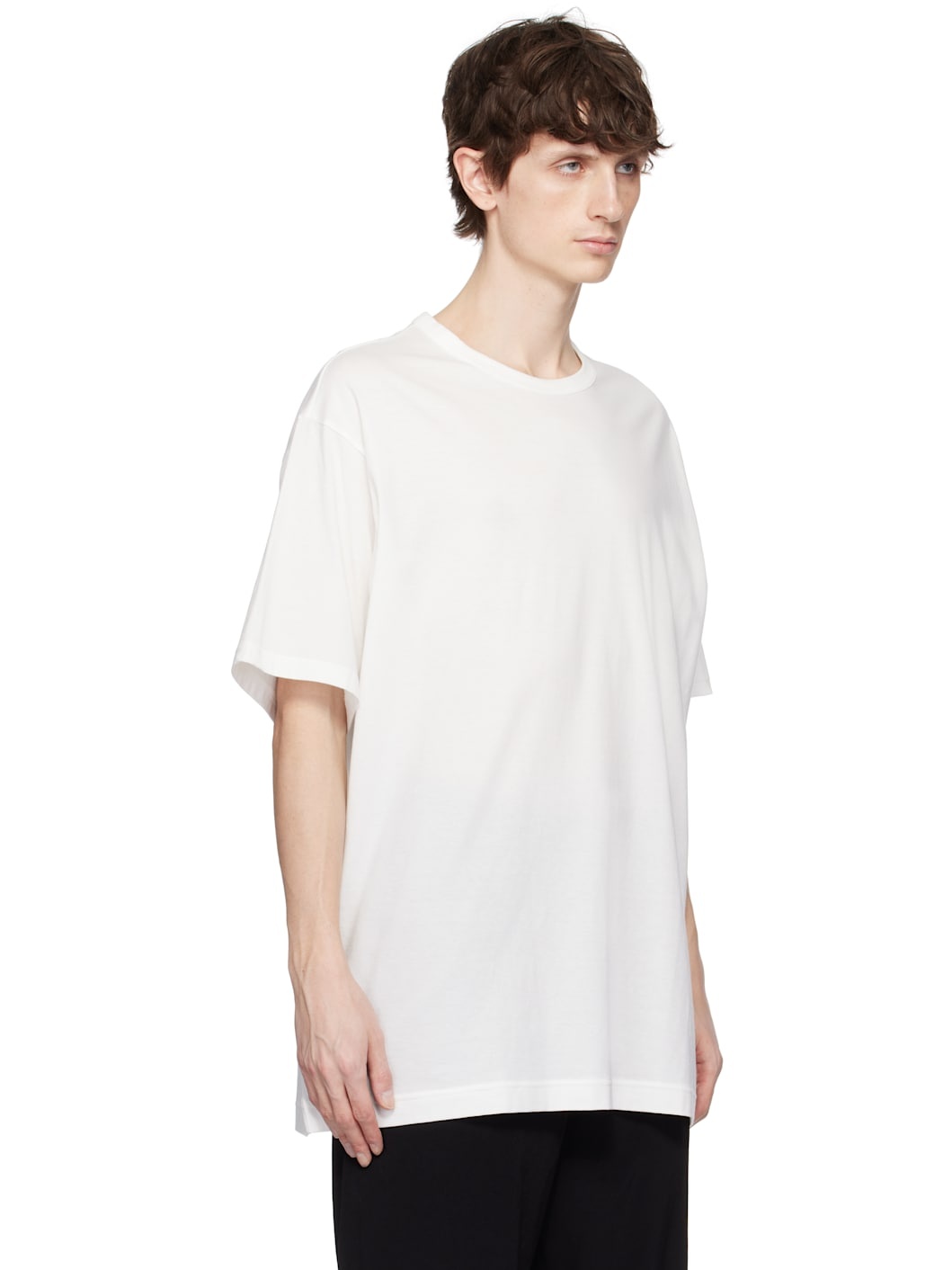 White Ultima Jersey Round Neck T-shirt - 2