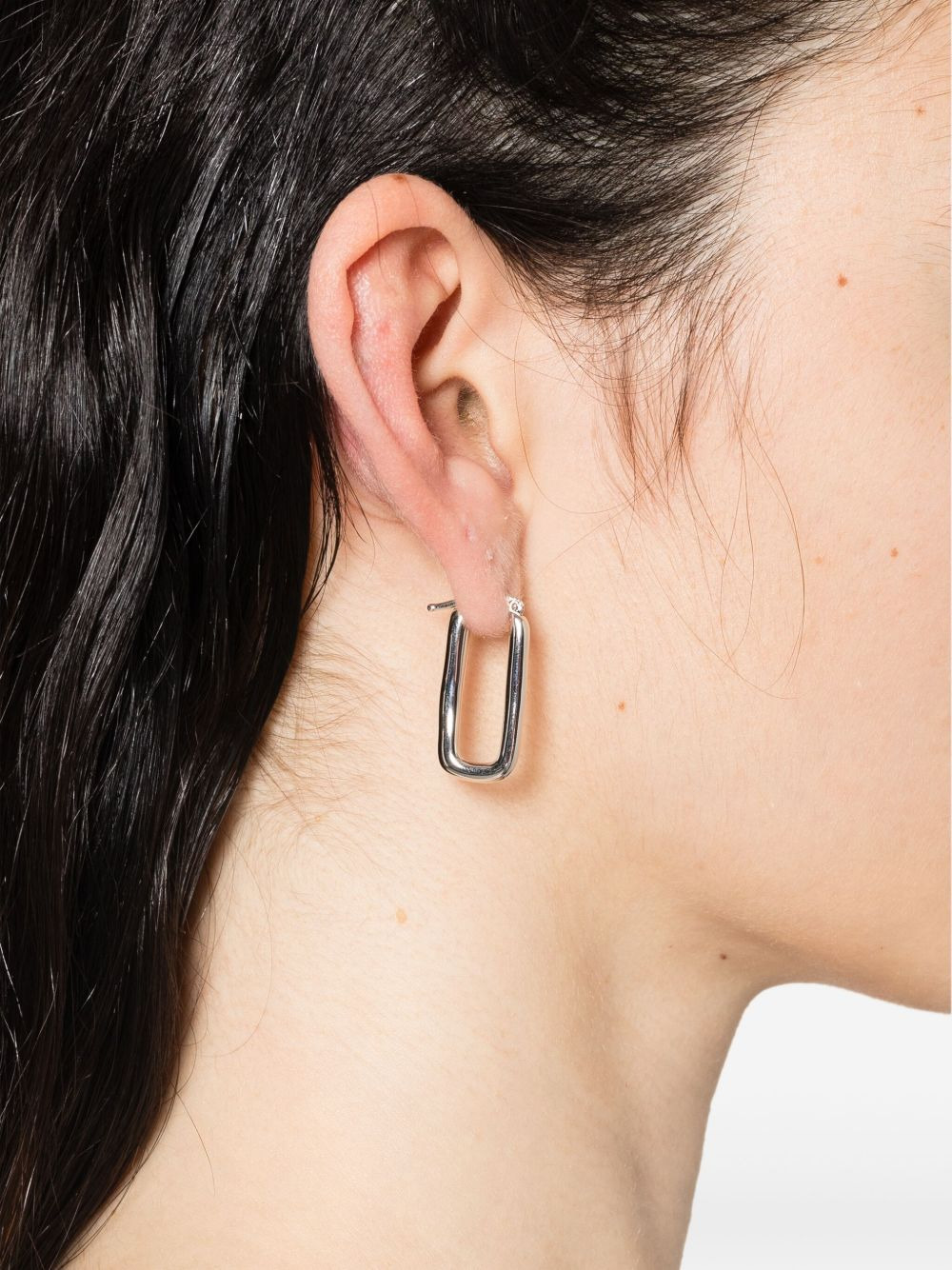rectangle-frame earrings - 2