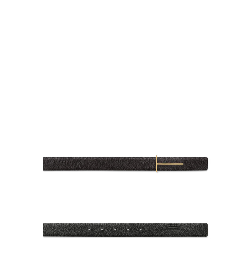 TOM FORD GRAIN LEATHER SLIM T REVERSIBLE BELT outlook