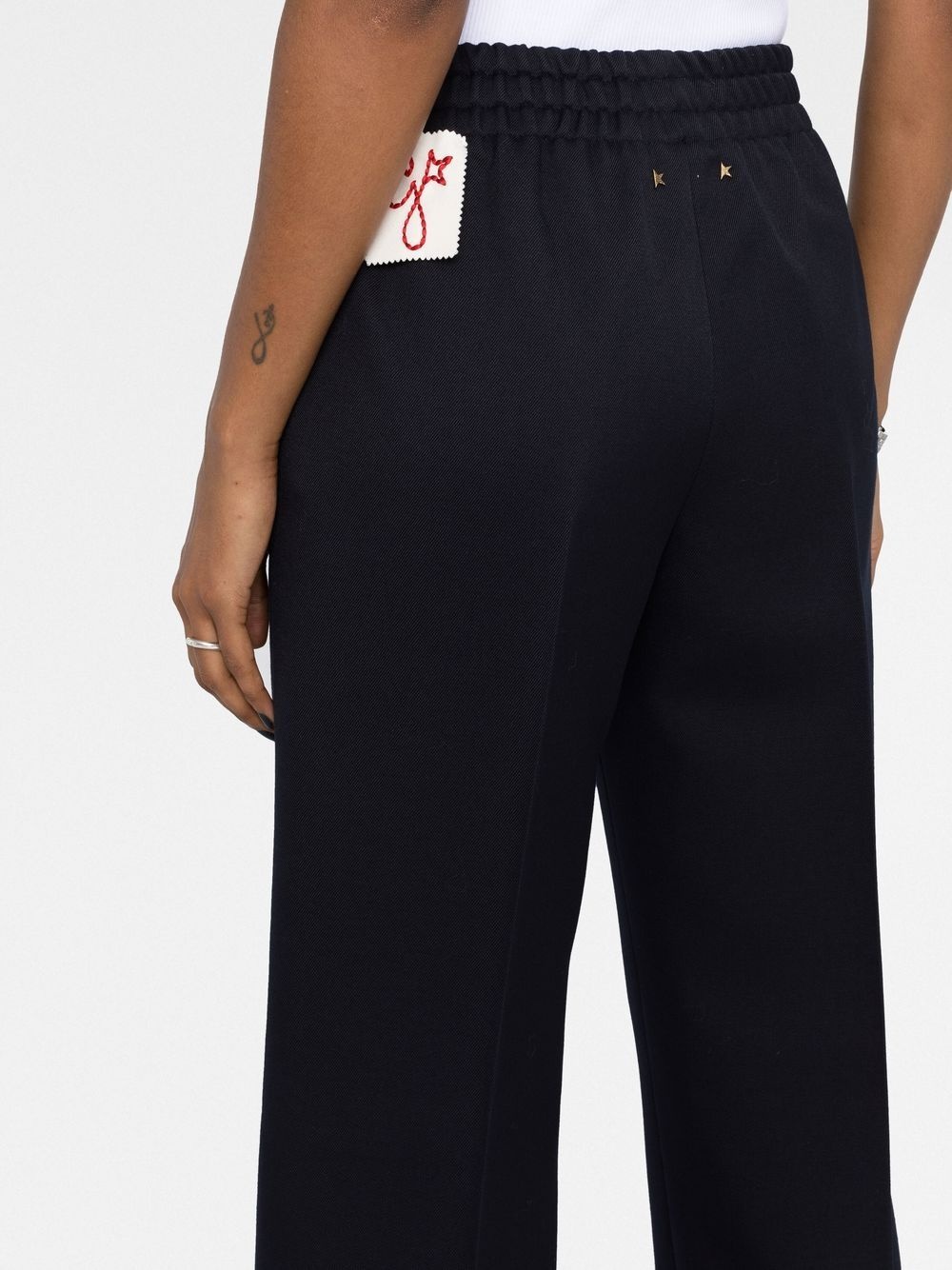 elasticated high-waist trousers - 3