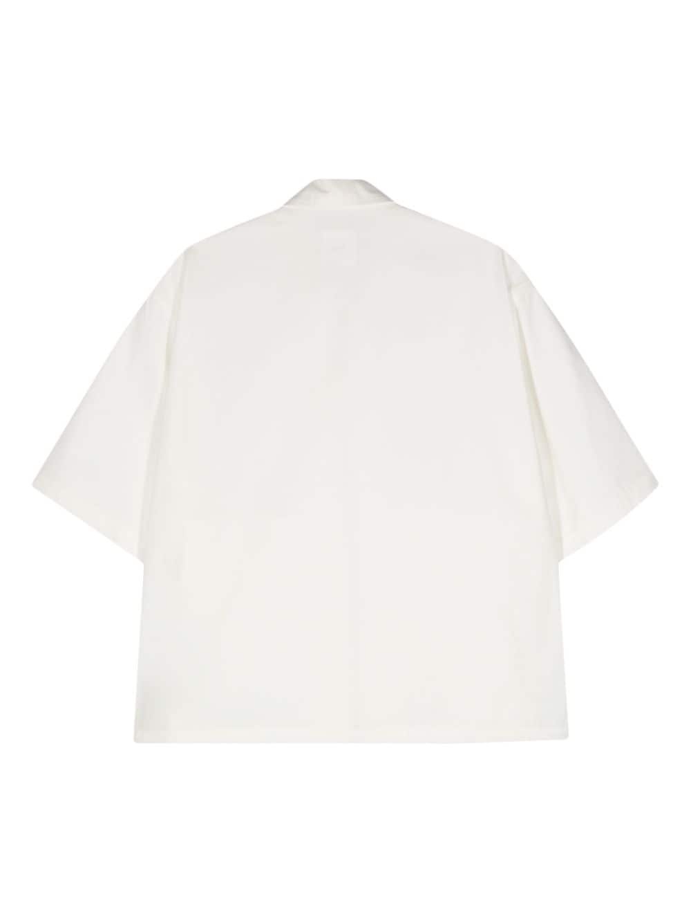 logo-patch cotton shirt - 2