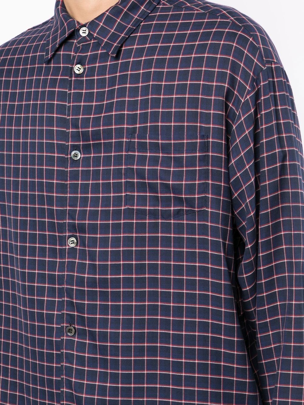 patch-pocket check flannel shirt - 5