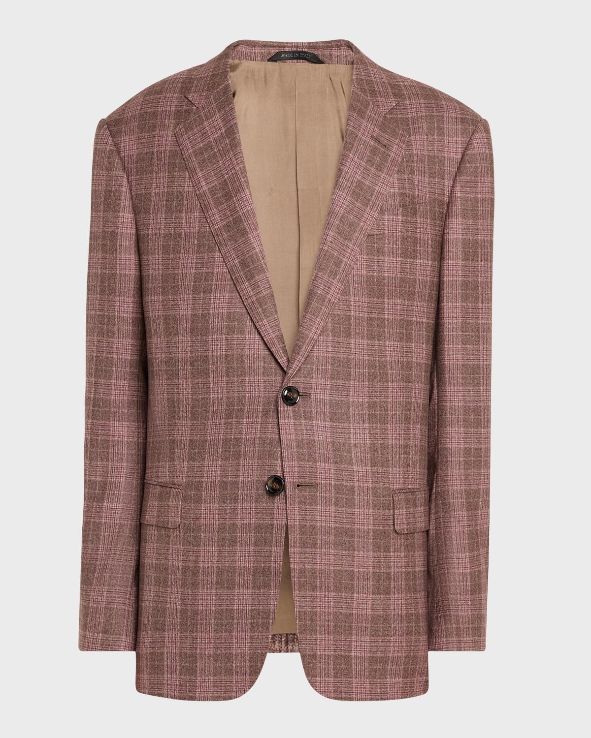 Men's Soft Wool-Cashmere Plaid Sport Coat - 1