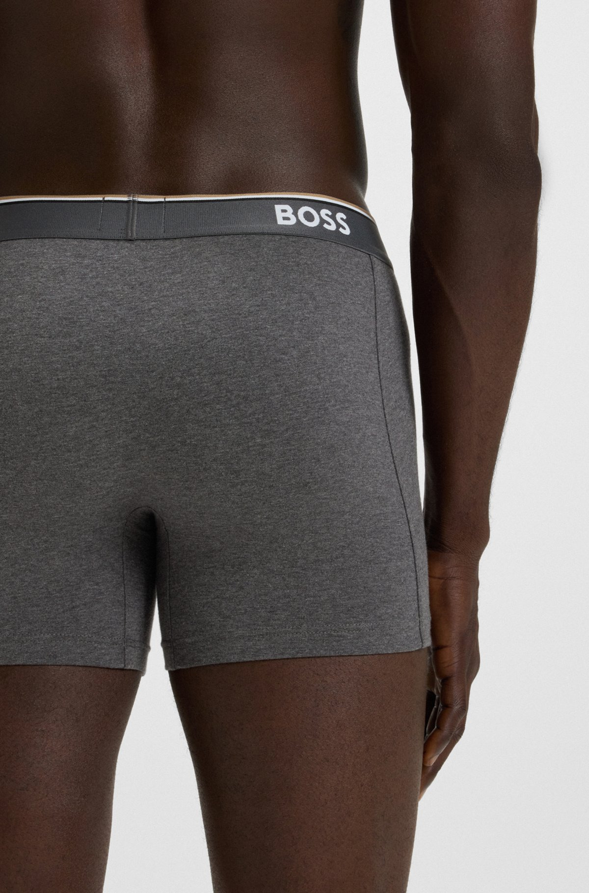 THREE-PACK OF STRETCH-COTTON BOXER BRIEFS WITH LOGOS - 5