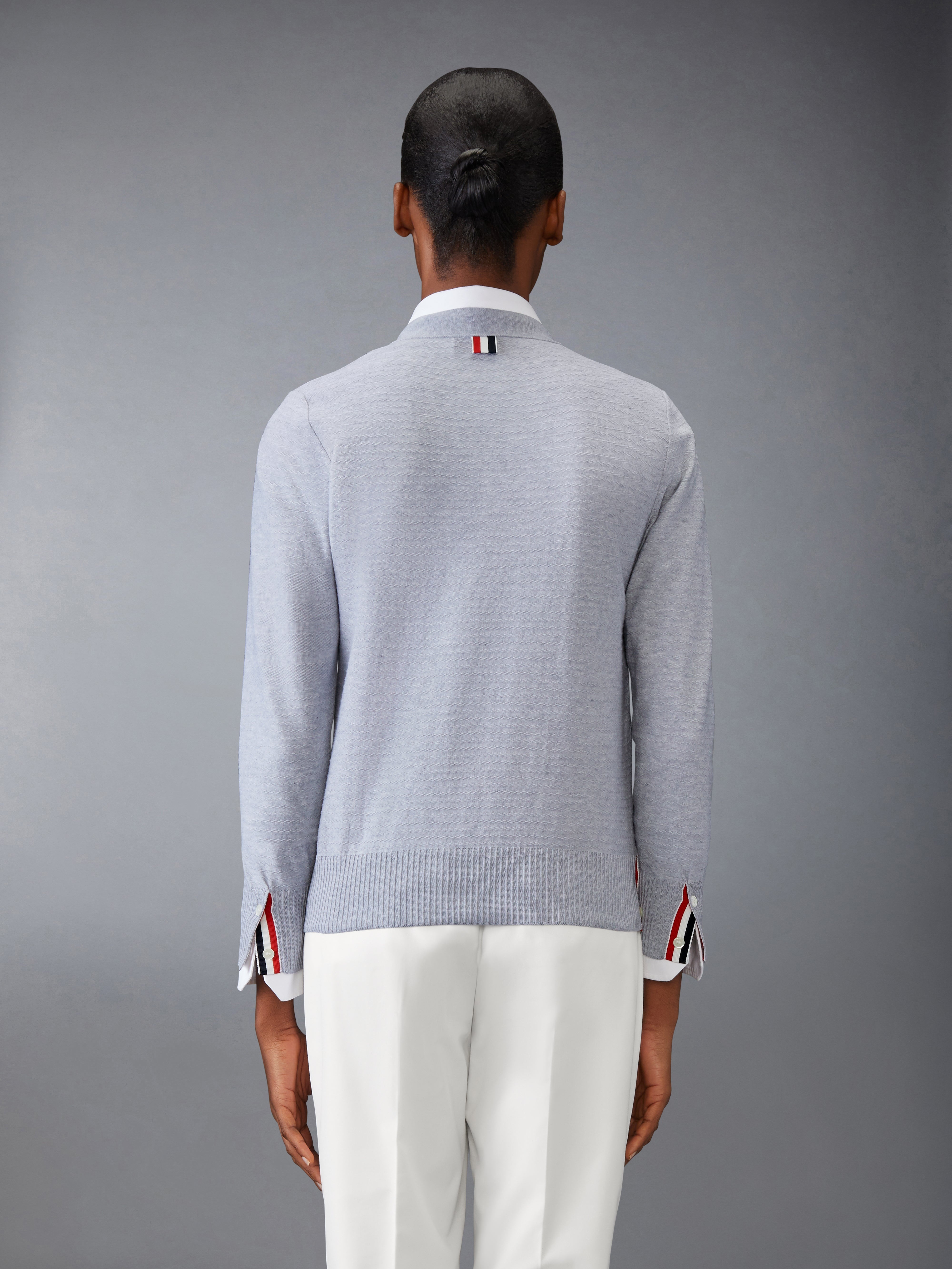 COTTON V NECK CARDIGAN - 3