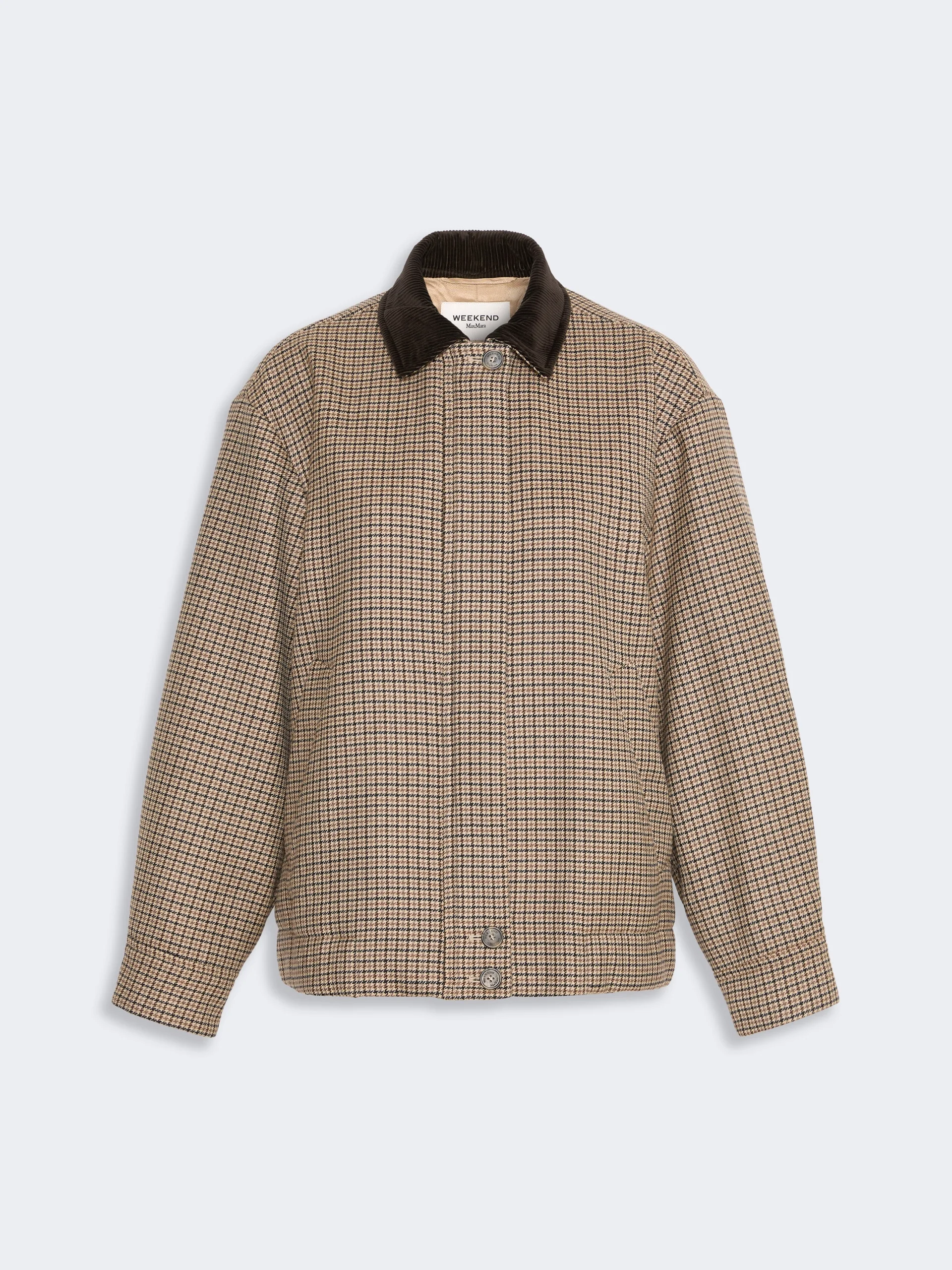 FESTA Houndstooth wool bomber jacket - BROWN - 1