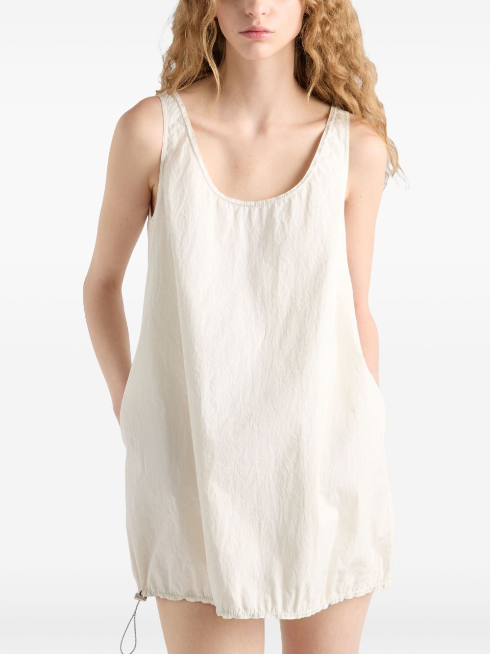 pongé sleeveless mini dress - 4