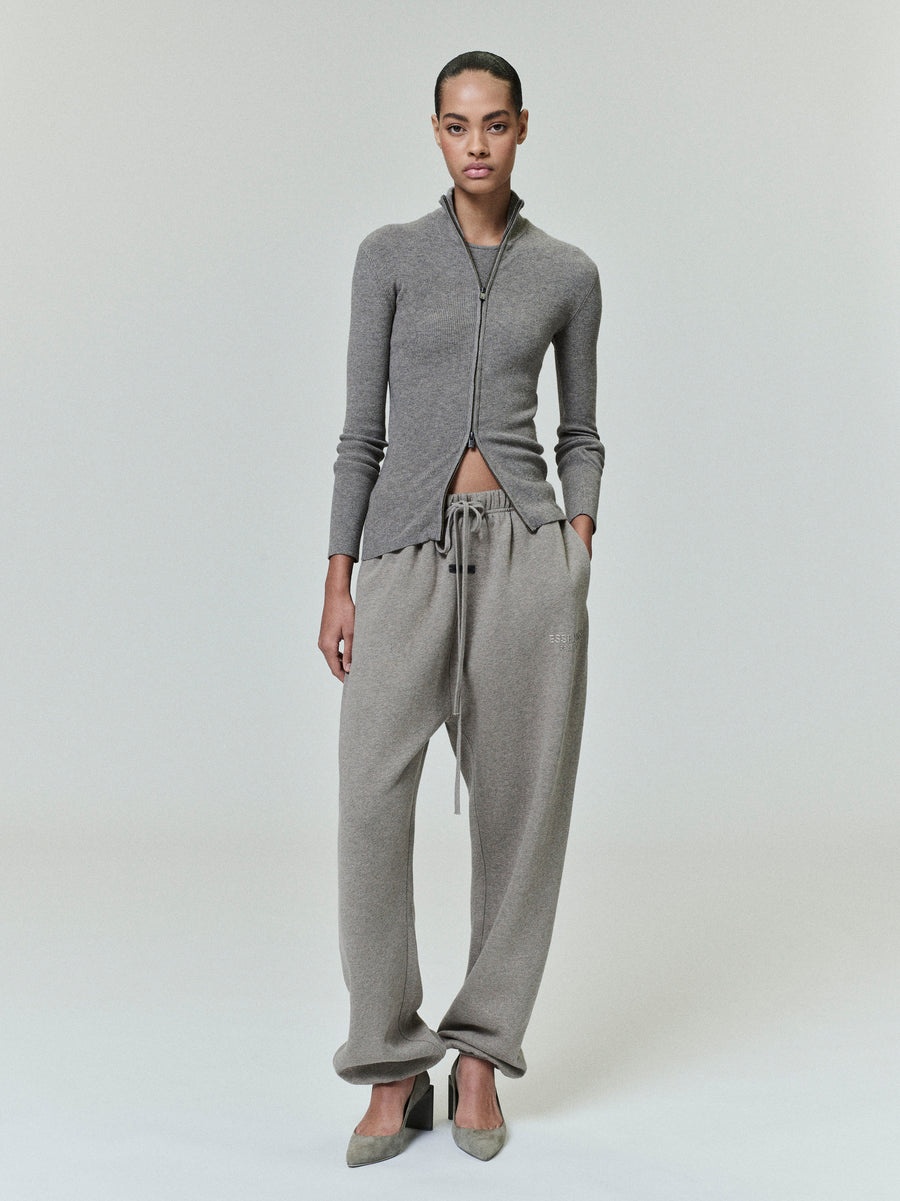 Womens Soft Rib Knit Zip-Up Jacket - 3