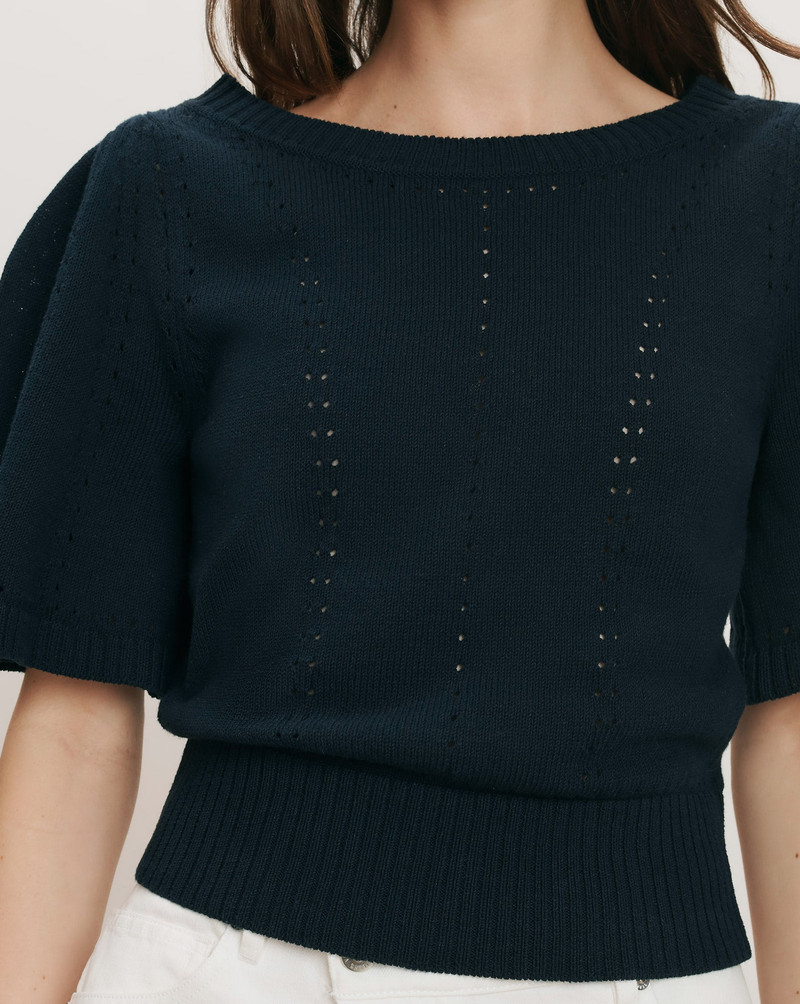 RHENNAN POINTELLE KNIT TOP 6
