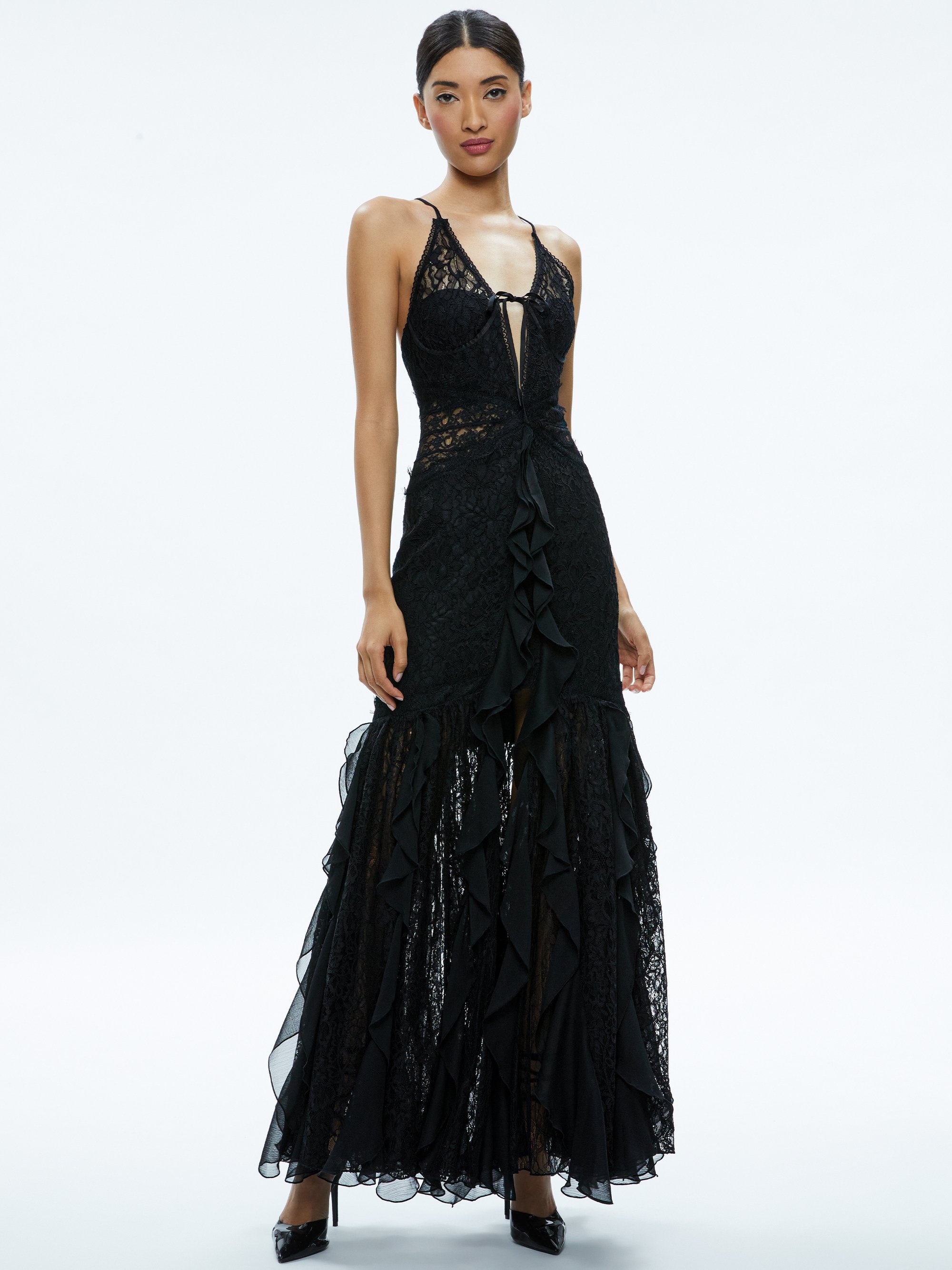 EDERA RUFFLE LACE MAXI GOWN - 6