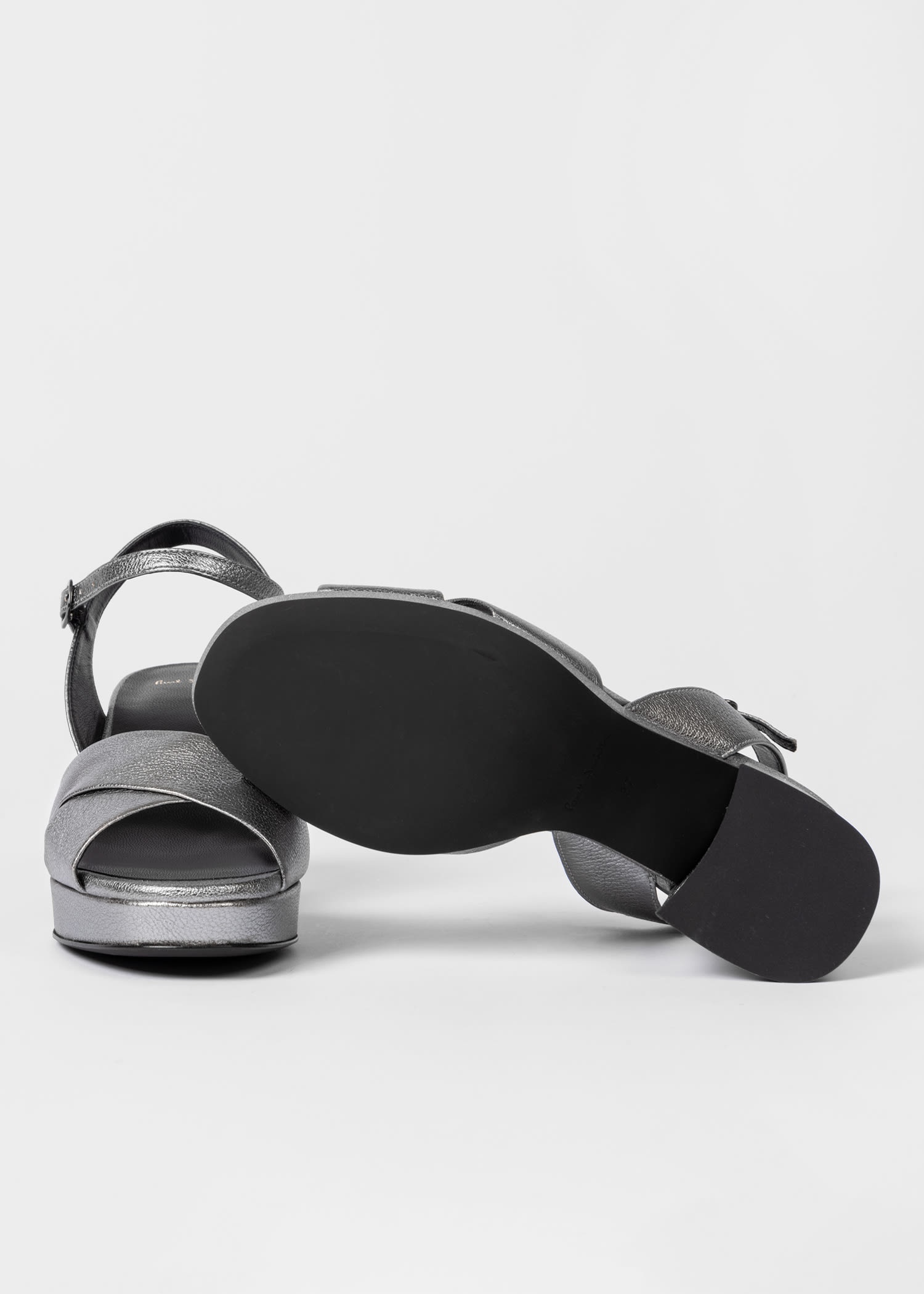 Gunmetal Leather 'Poppy' Heels - 2