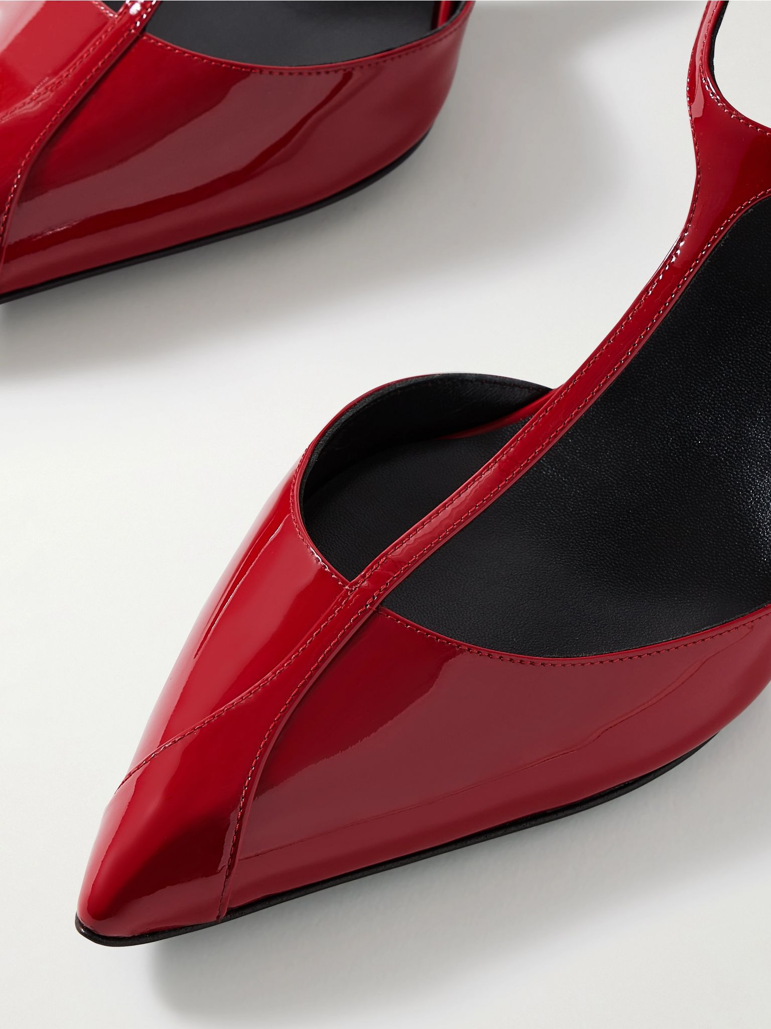 Mia patent-leather pumps Red - 4