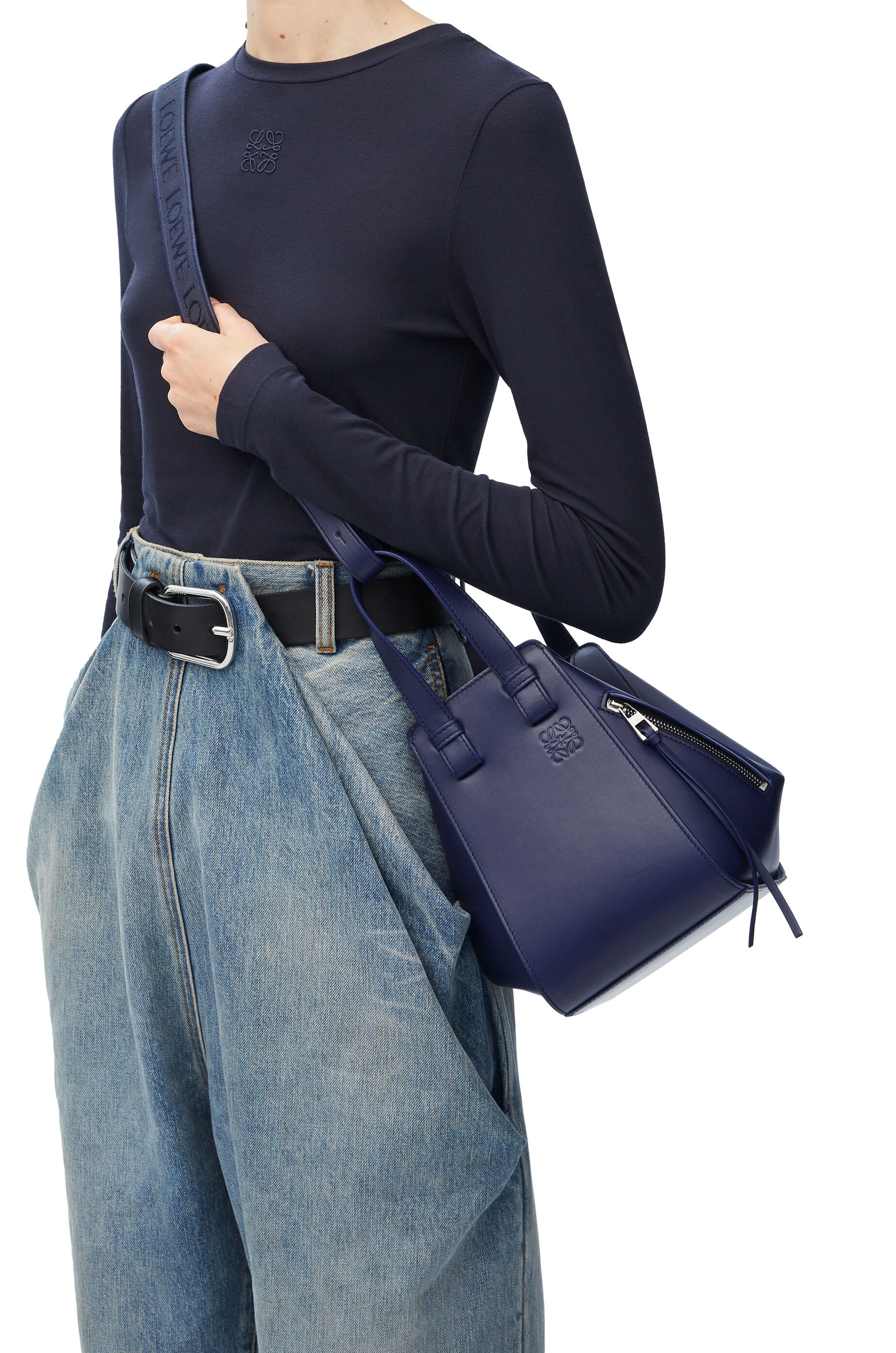 Compact Hammock bag in satin calfskin - 2