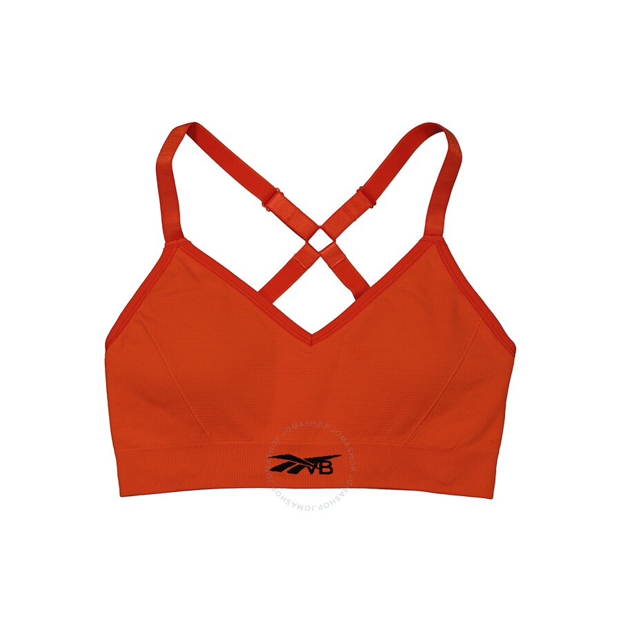 Reebok Ladies Ultima Orange Seamless Sports Bra - 1