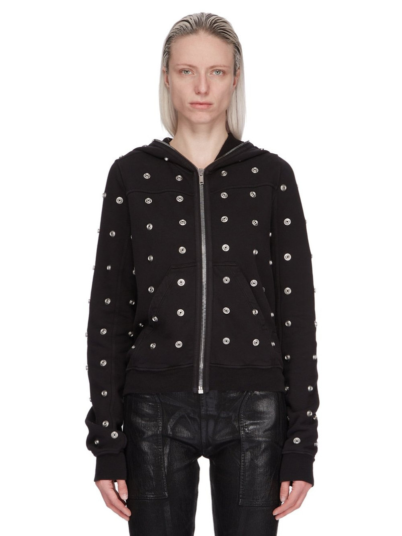 snap-detail zip-up hoodie 1