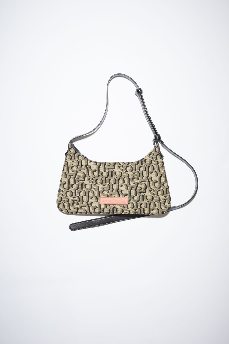 Monogram Platt mini shoulder bag - Beige/black 1